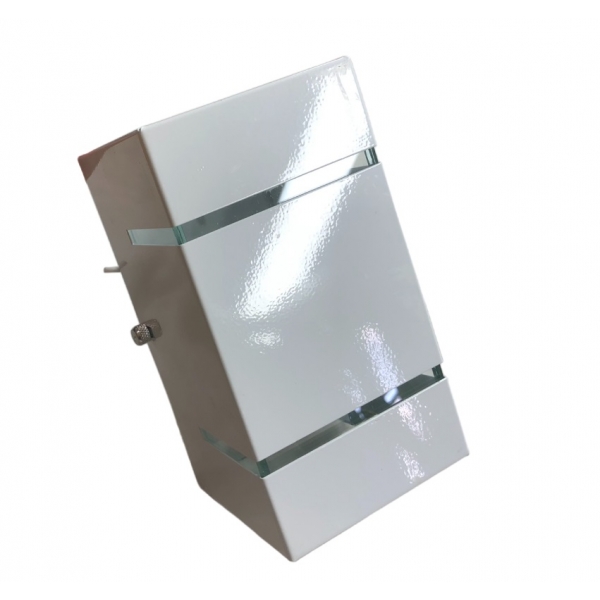 Arandela de Alumínio com 2 Frisos 15 x 8 x 8 cm Alumínio MOD1318M Foco Iluminação
