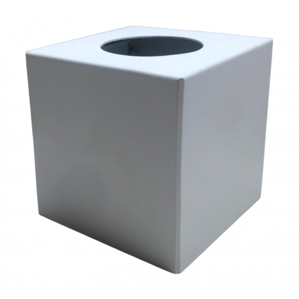 Plafon Orientável de Alumínio 8 x 8 x 8 cm GU10 Branco Texturizado 1601 Foco Iluminação