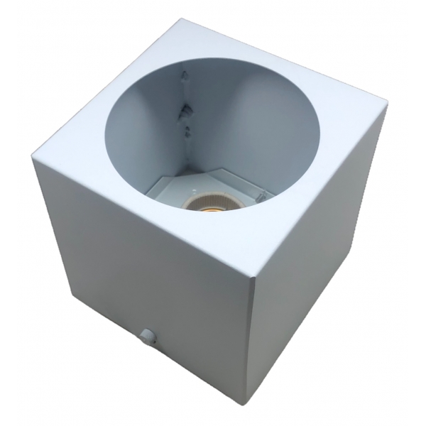 Plafon Pergolado 12 x 12 x 12 cm E27 Branco Texturizado Foco Iluminação 1611