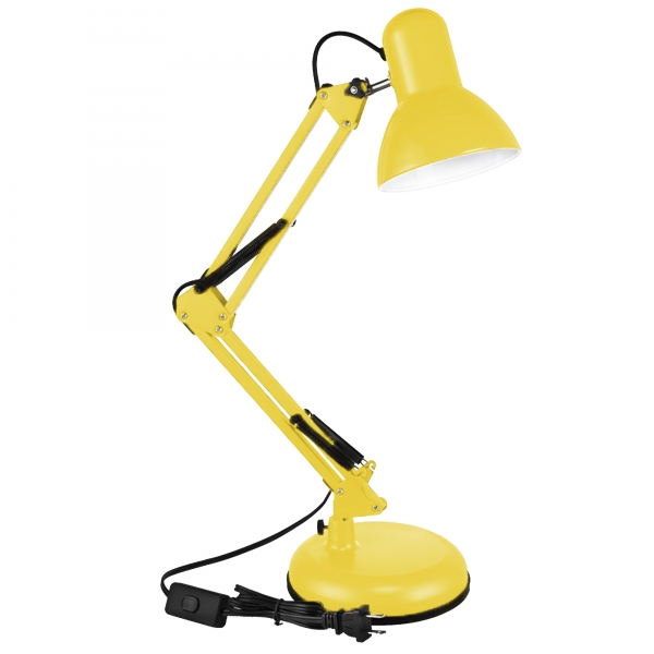 Luminária Desk Lampada E27 Articulada Dl-amarelo GMH