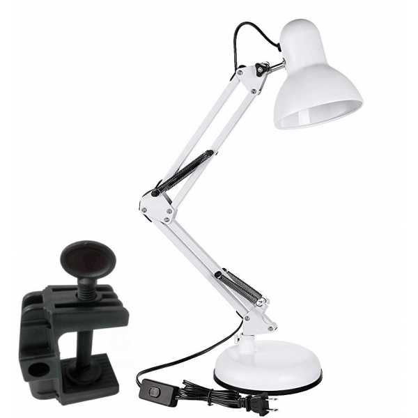 Luminária Desk Lampada E27 Articulada Dl-branco GMH