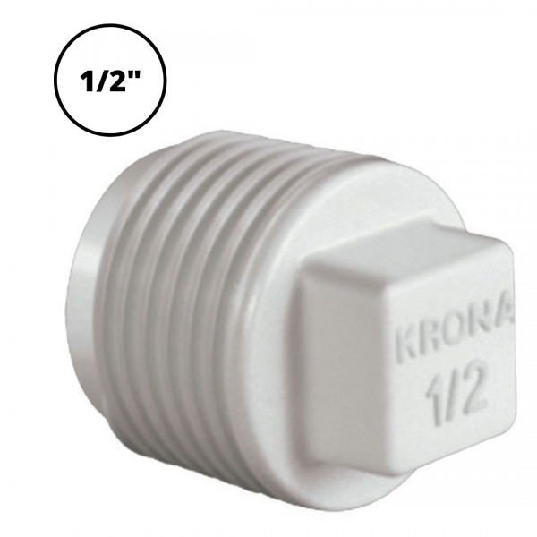 Plug Roscável Branco Pvc Rosca 1/2 0293 Krona