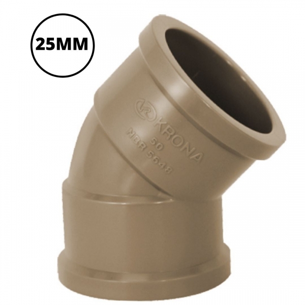 Joelho 45° Soldável Água Fria 25 mm Krona 0416