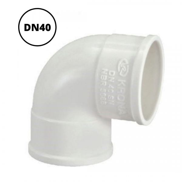 Joelho 90 Graus Para Esgoto Secundário Dn40 0616 Krona
