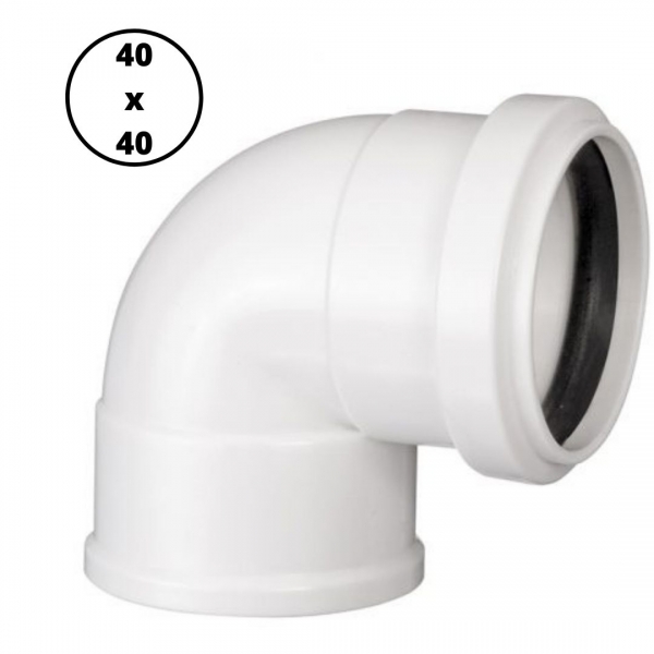 Joelho 90° Esgoto Branco Anel DN 40x40 Krona 0623