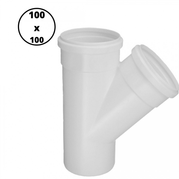 Junção 45 Para Esgoto Simples Primário DN 100x100 mm Krona 0629