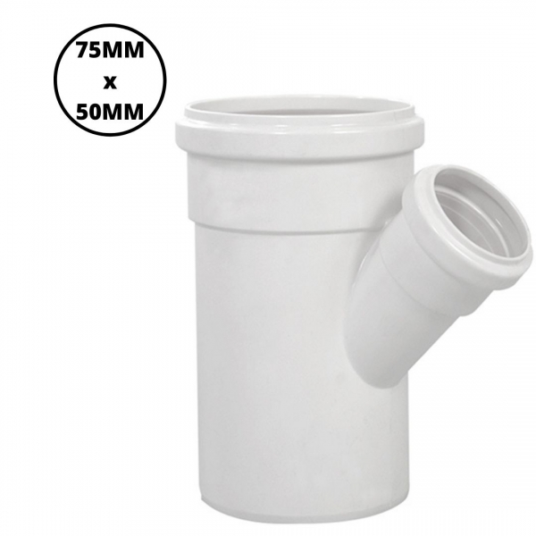 Junção de Redução 45 Para Esgoto Simples Primário DN 75x50 mm Krona 0638