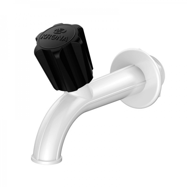 Torneira para tanque Slim Branca/preta 0788 Krona