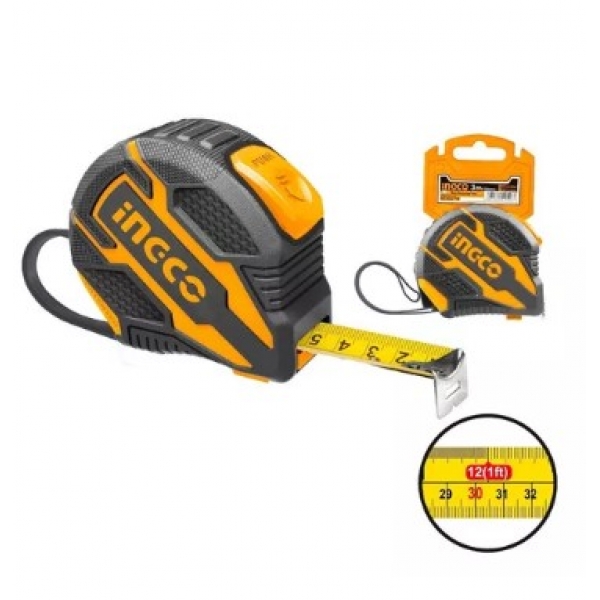 Trena Emborrachada 25 mm x 8 m com Botão Trava INGCO