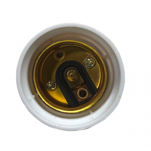 Soquete Bocal Lâmpada E-27 Com Rabicho Plástico Branco 43.01tb Foxlux