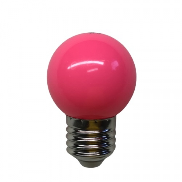 Lâmpada Bolinha LED G45 3 W E27 127 V Rosa Galaxy 1234