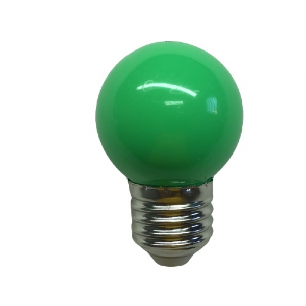 Lâmpada LED Bolinha G45 3 W E27 127 V Verde 1230 Galaxy