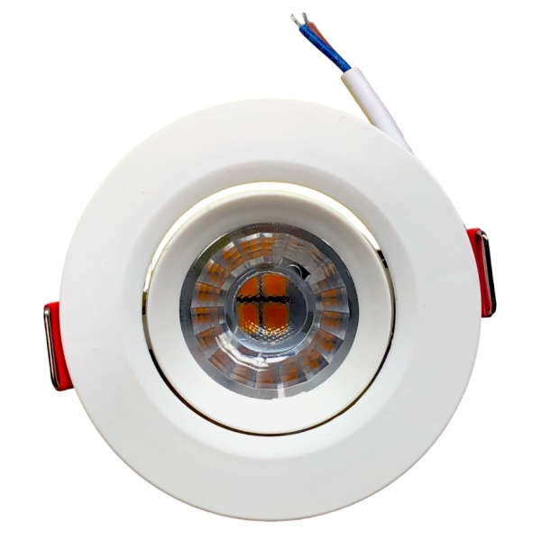 Spot LED Mini 3 W Bivolt 3000 K Redondo Saime K1112 Embuled