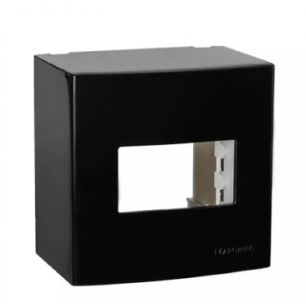 Caixa de Sobrepor 75 x 75 mm para 1 Módulo com Suporte Branca Sleek Margirius