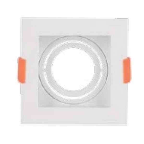 Spot Embutir Quadrado Dicróica MR16 Plano Branco Galaxy 9277