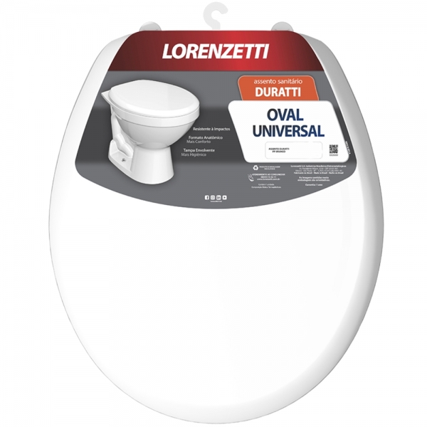 Tampa Vaso Assento Sanitario Universal Duratti Branco Lorenzetti