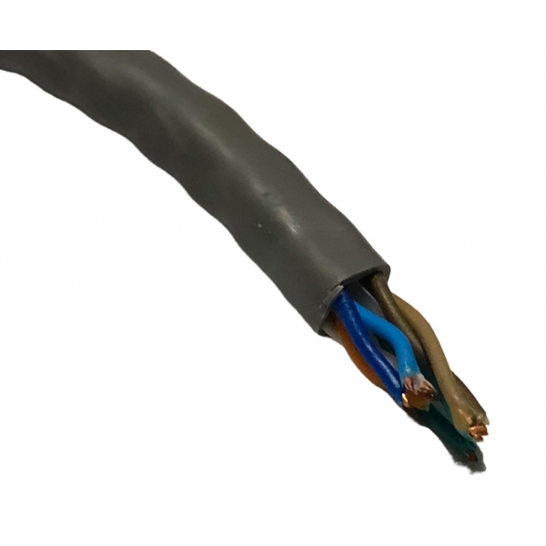 Cabo de Rede LAN CAT6 4 Pares x 23 AWG Cinza Megatron