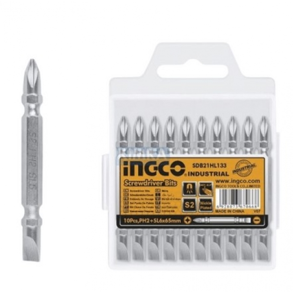 Jogo de Bits com Ponteira Dupla Imantada Phillips INGCO SDB21HL133