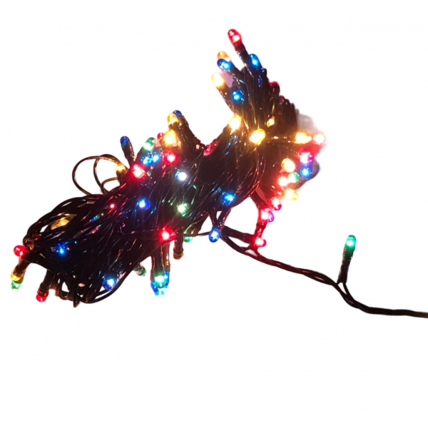 Luz LED Natal 100 Micro LEDs Colorida 8 Funções 5 m 127 V C11008 Elétrica Bichuette