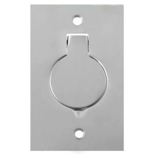 Espelho Placa Para Piso Alumínio 4x2 Para 1 Tomada Unha Elétrica Bichuette
