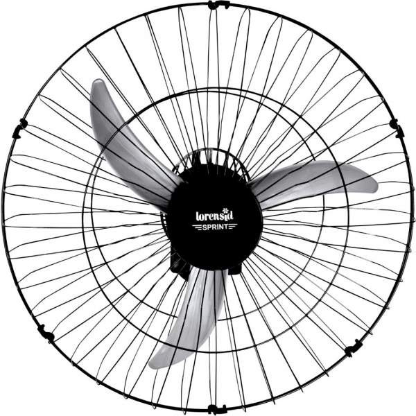 Ventilador de Parede 60cm Preto Tufão Sprint Loren Sid