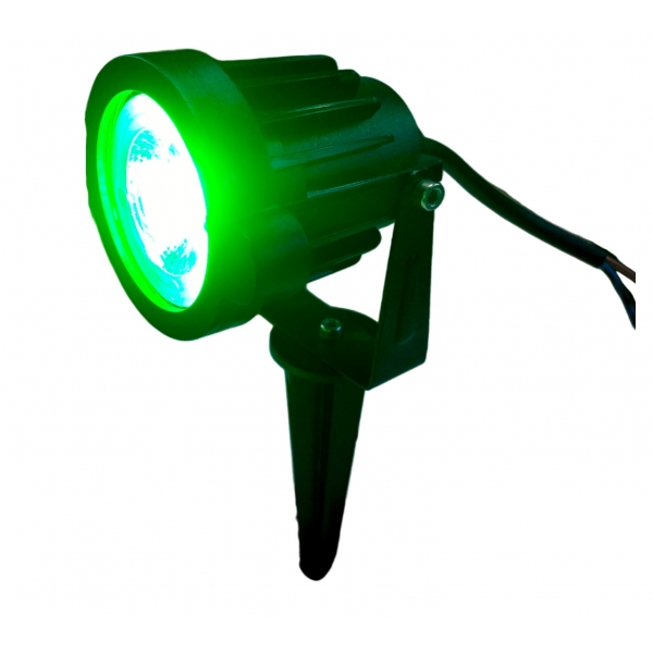 Luminária Espeto Jardim 7 W Verde Bivolt Prova d'Água Galaxy