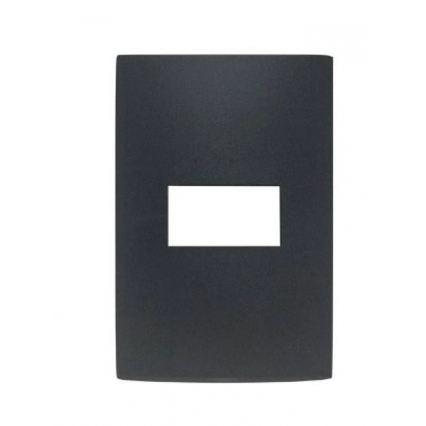 Placa 4 X 2 1 Postos Horizontal Preta Ebony Clean PA014448 Margirius