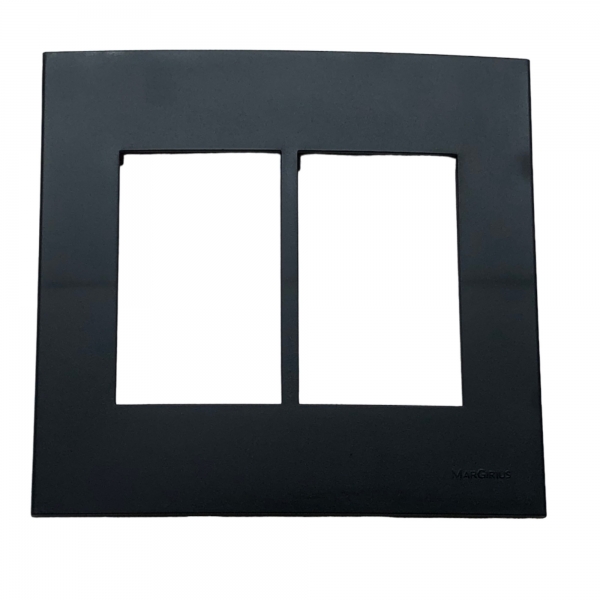 Placa 4 x 4 6 Postos Preta Ebony Clean PA014456 Margirius