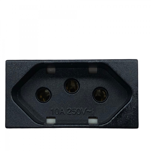 Tomada 2P+T 10 A Preto Ebony Clean PA016817 Margirius