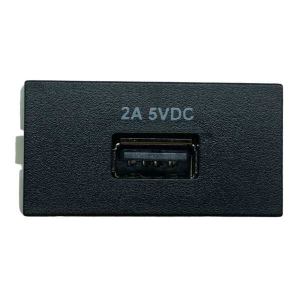 Tomada Carregador USB 2 A Bivolt Preto Ebony Clean PA17274 Margirius