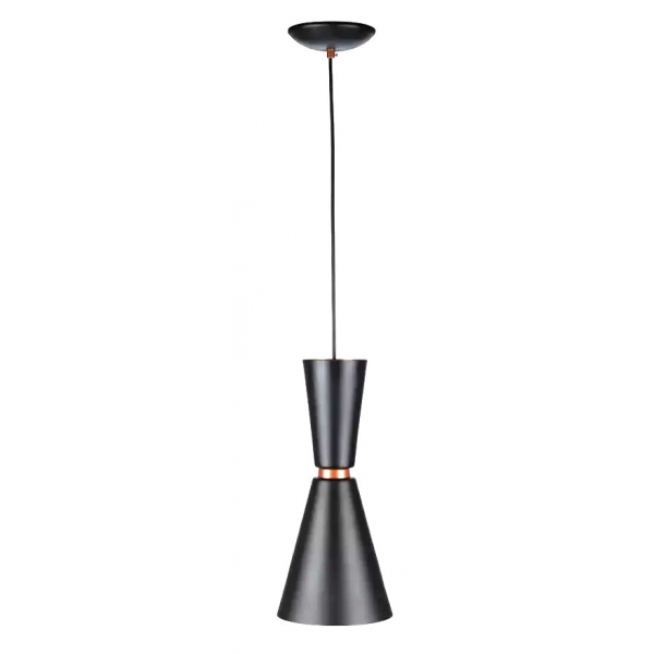 Pendente Alumínio Vernazza 175mm Preto Interno Cobre 104ptcb Neo Iluminação