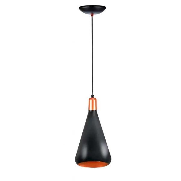 Pendente de Alumínio Catania 130 mm Preto com Interior Cobre 101PTCB Neo Iluminação