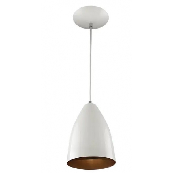 Pendente de Alumínio Vegas 150 mm Branco com Interior Cobre 182BRCB Neo Iluminação
