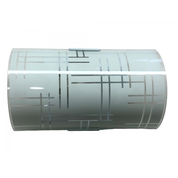 Luminária Arandela Telha Vidro Riscado 616ris Neo Iluminação