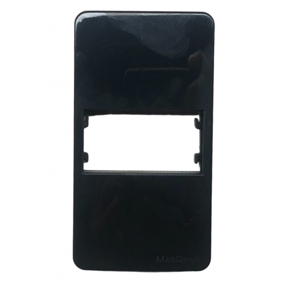 Placa para Condulete com Suporte para 1 Posto Preta Ebony PA021880 Margirius