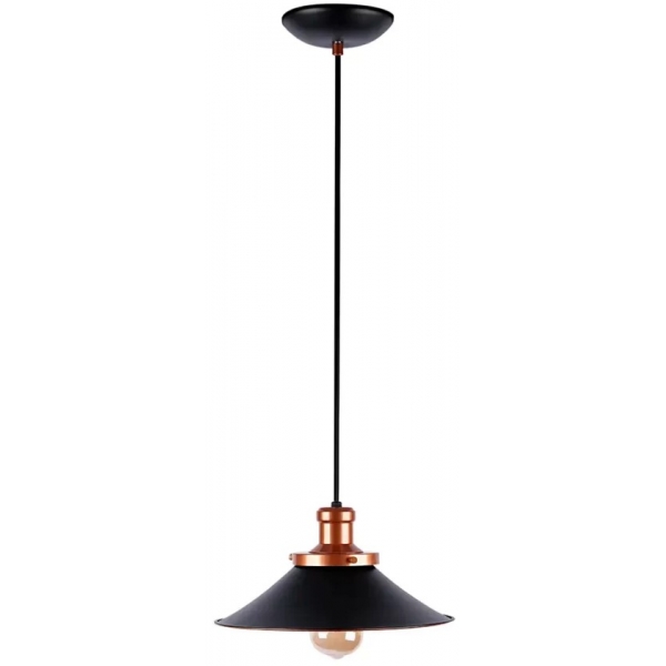 Pendente Alumínio Melbourne 280mm Preto Interno Cobre 188-ptcb Neo Iluminação