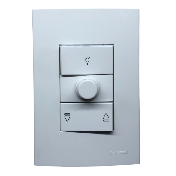 Conjunto Controle Ventilador Biv Branco Margirius Sleek