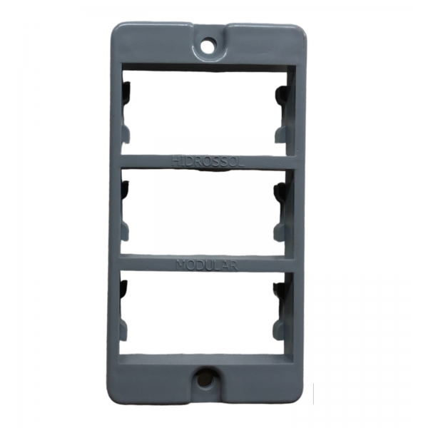 Tampa Para Condulete 4x2 PVC Cinza 3modulo Hidrossol