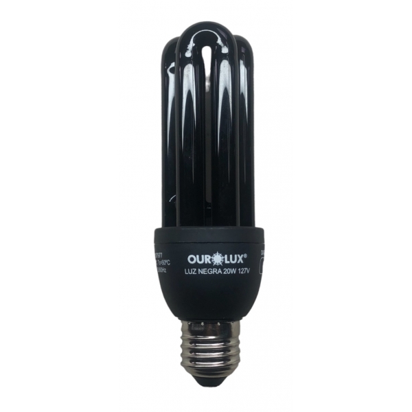Lâmpada Eletrônica Luz Negra 20 W 127 V E27 Ourolux