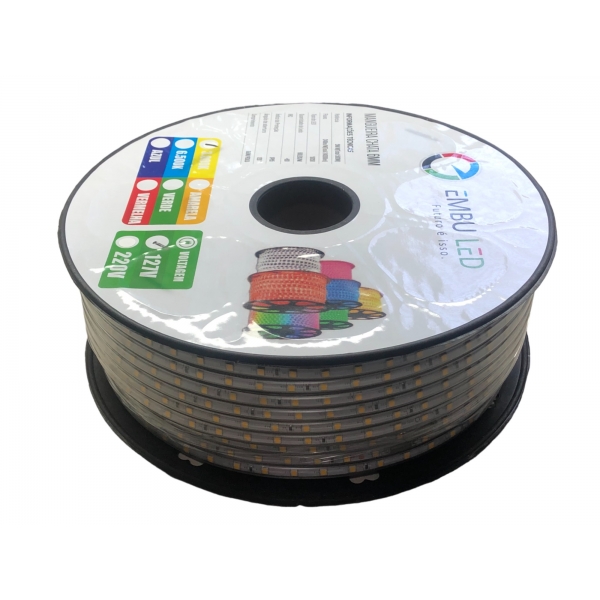 Fita LED Alta Tensao 50x50 6 Mm 127 V 3000 K 1 M EmbuLED