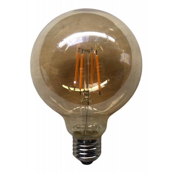 Lâmpada LED de Filamento G95 4 W 2200 K bivolt Âmbar 5038 Galaxy LED