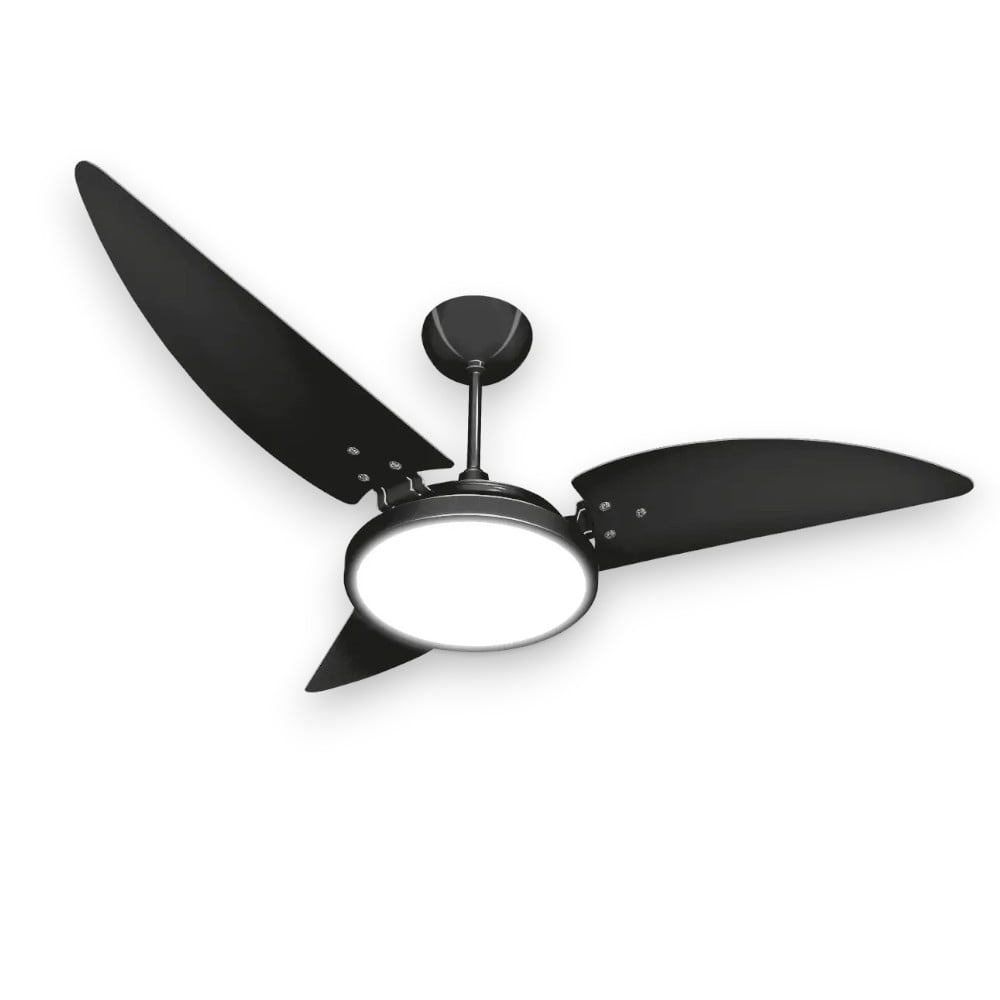 Ventilador de Teto Maragogi 3 Pás 127 V 150 W LED 24 W 6500 K Preto/Preto 1,15 m 906 Ventex