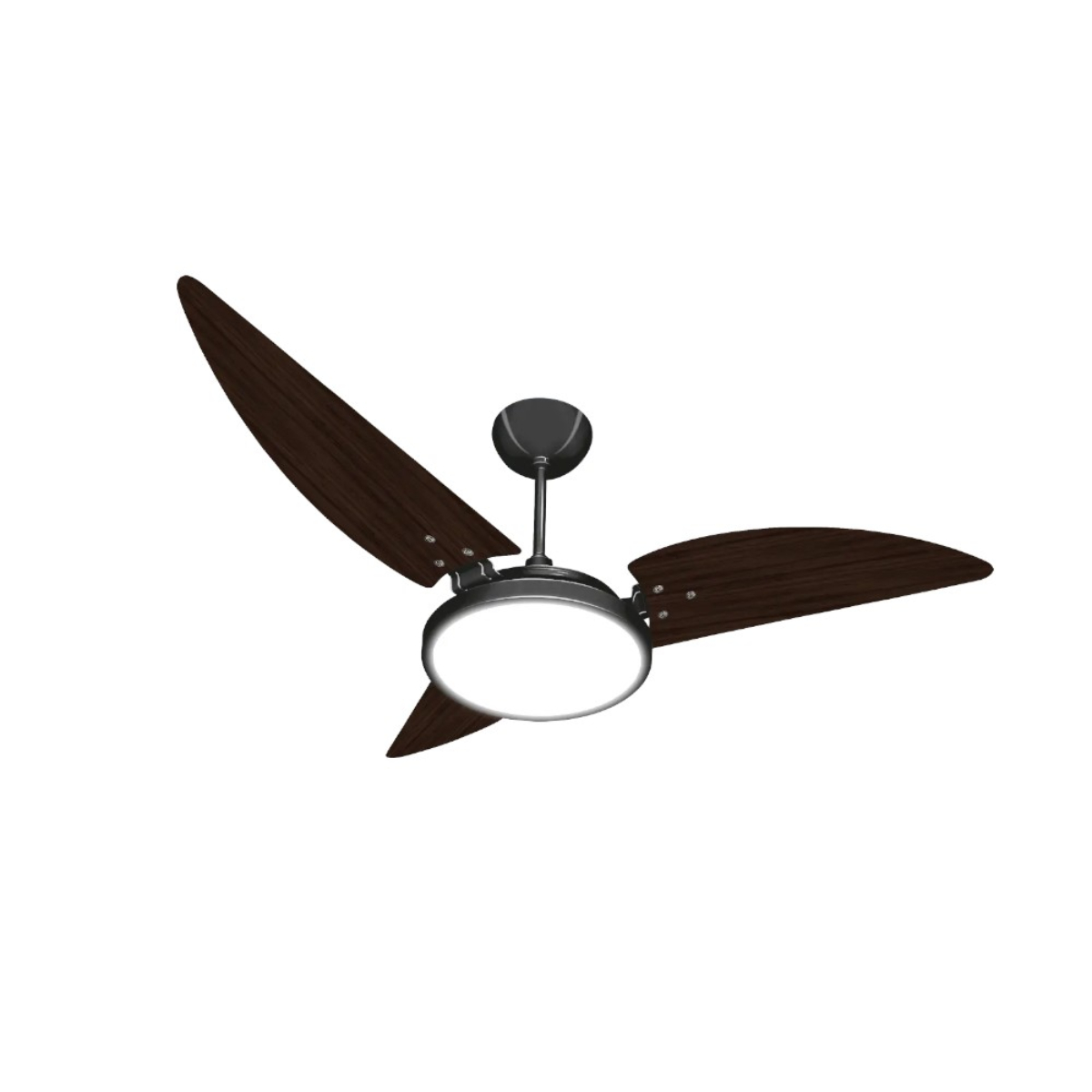 Ventilador de Teto Maragogi 3 Pás 127 V 150 W LED 24 W 6500 K Preto/Tabaco 1,15 m 900 Ventex