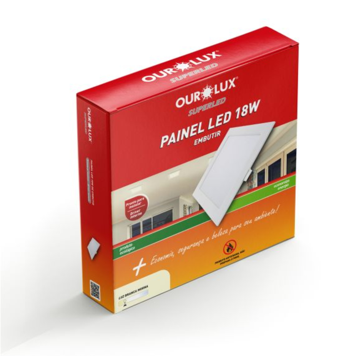 Painel Quadrado Sob 18 W LED Biv 2700k Ourolux 03215 A