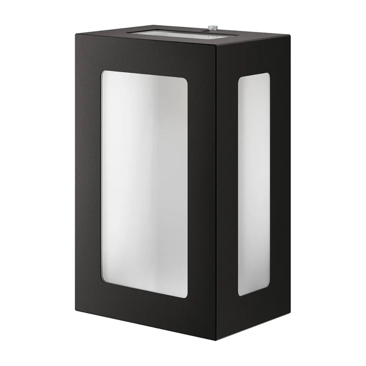 Arandela de Alumínio com Frisos 20 x 16 x 9 cm E27 Preta MOD105 Foco Iluminação