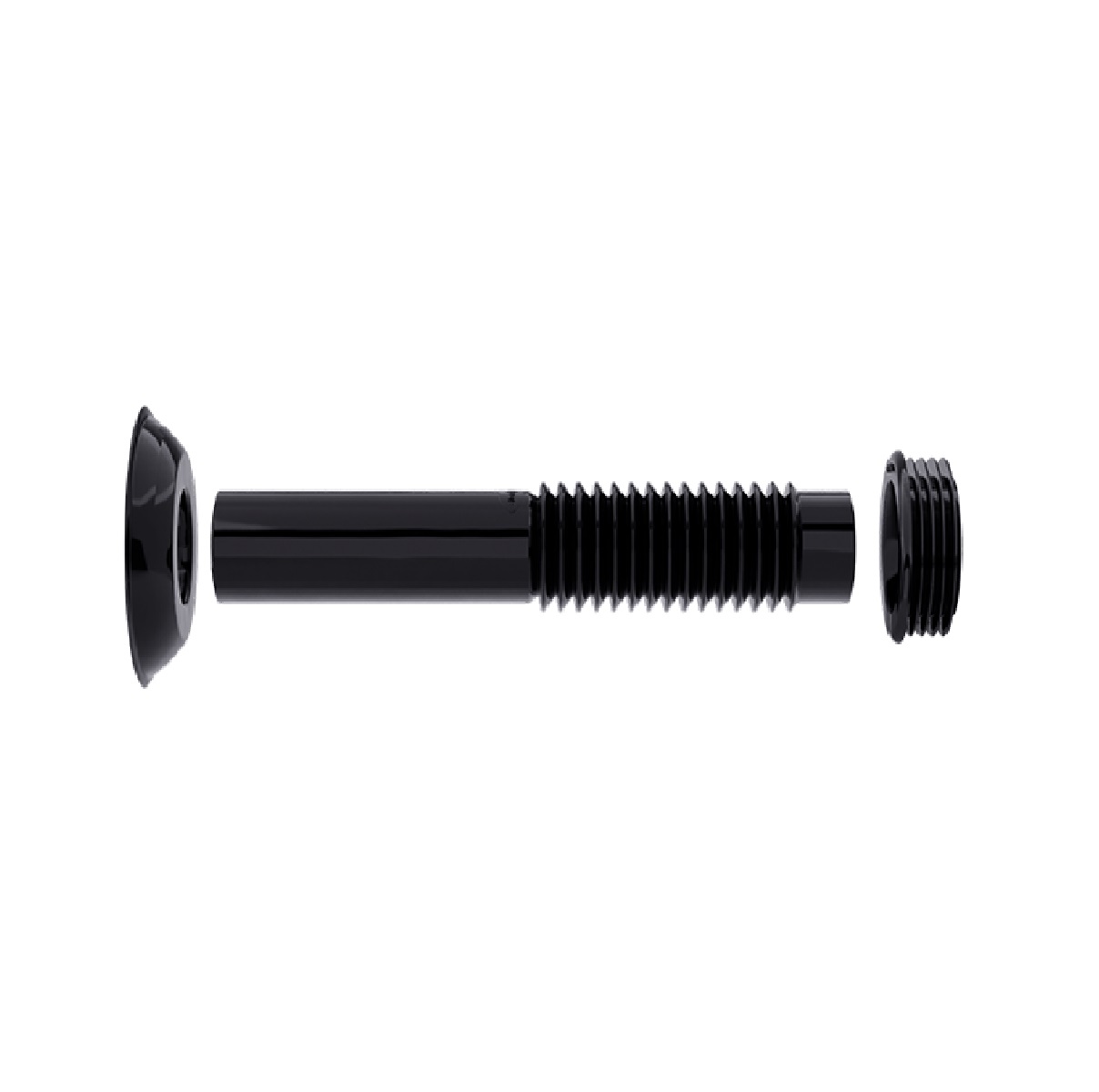Tubo de Ligação Ajustável Black para Vaso Sanitário DN 38 x 26 cm Blukit 290419