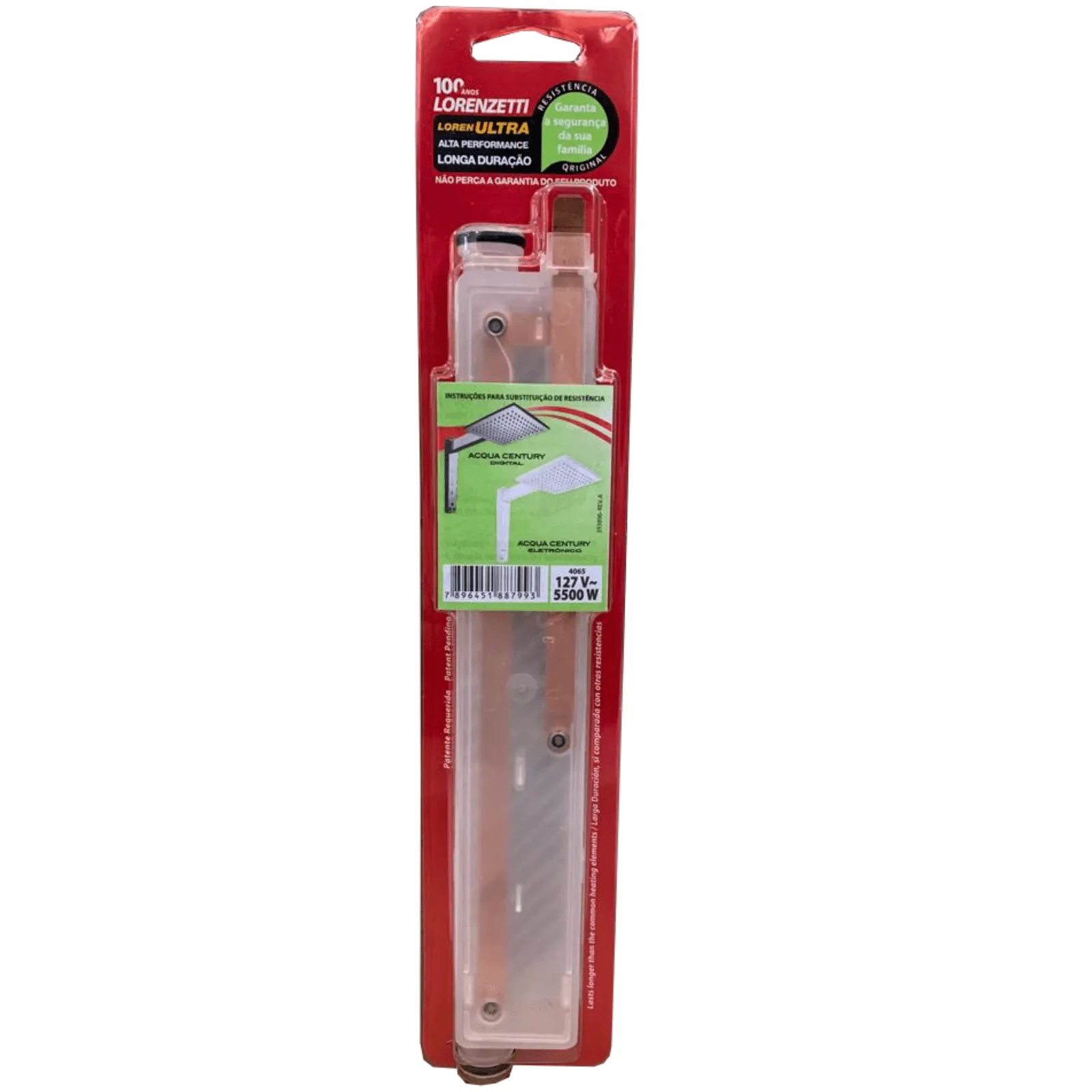 Resistência Acqua Century 7500 W x 220 V 4065B Lorenzetti
