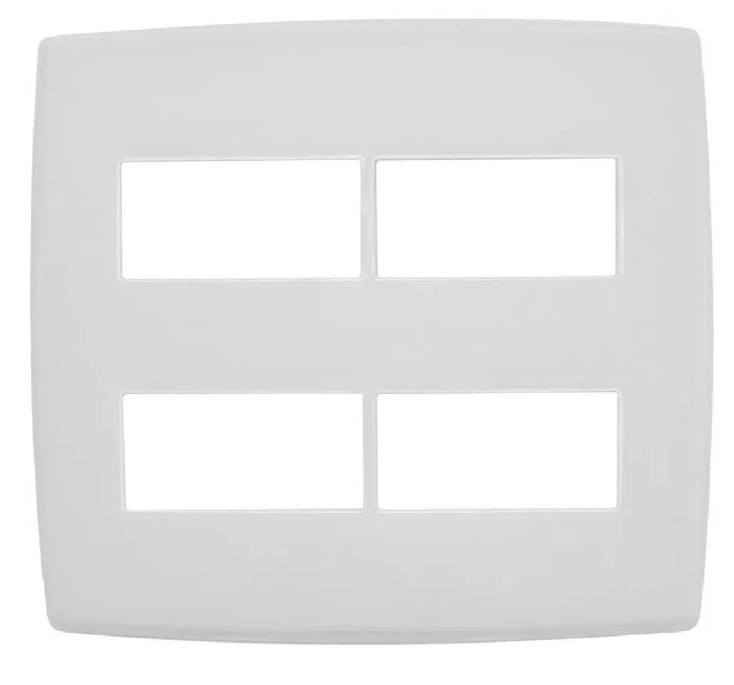 Placa 4 x 4 2+2 Módulo Separado Branco Pialplus 618514 Pial Legrand