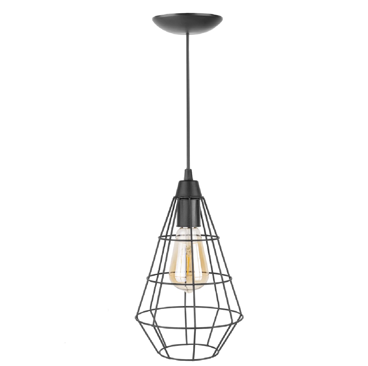 Pendente Luminária Teto Arame Piao Preto Skylux