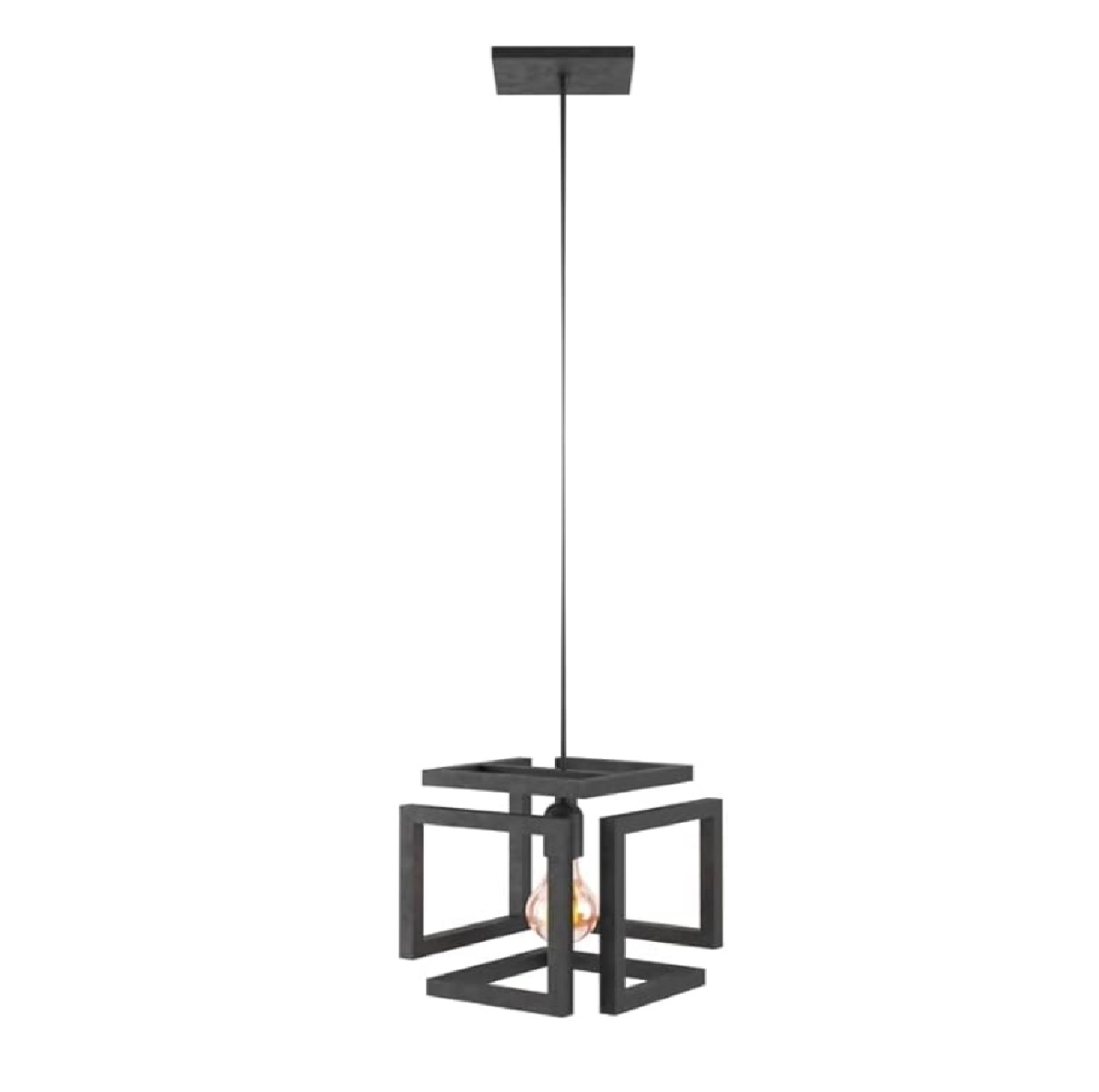 Pendente Luminária Teto Infinity Preto Illuminei